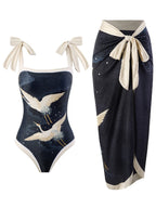 Subtly Elegant Swimsuit with a Refined Vintage Look