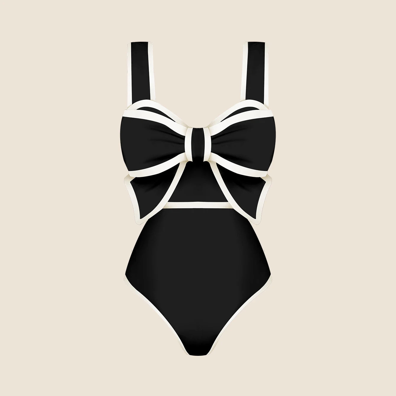 Finely Styled Bathing Suit with a Classic Vintage Look