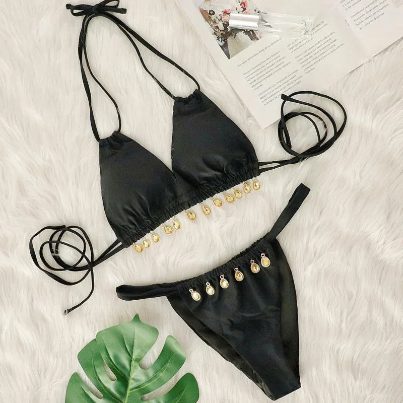 Subtly Elegant Bathing Suit with a Refined Vintage Look