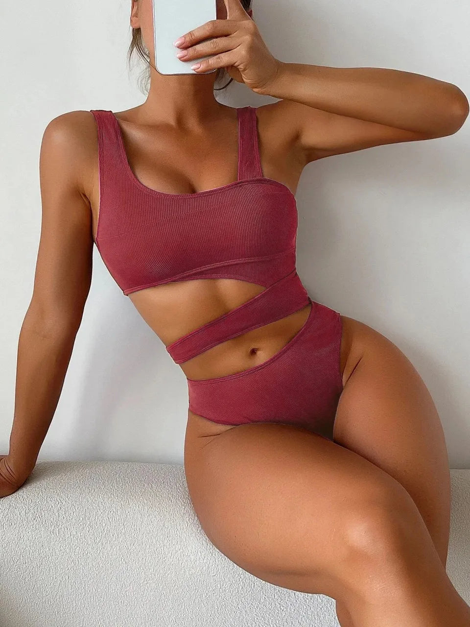 Casually Elegant Swimsuit with a Refined Edge