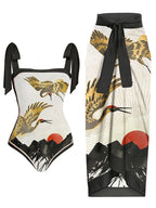 Subtly Elegant Swimsuit with a Refined Vintage Look