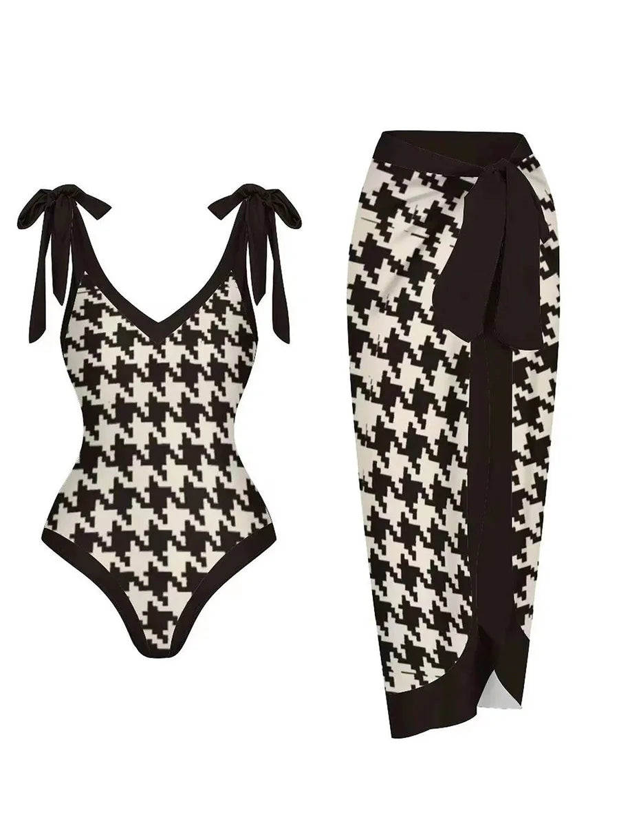 Subtly Elegant Bathing Suit with a Refined Vintage Look