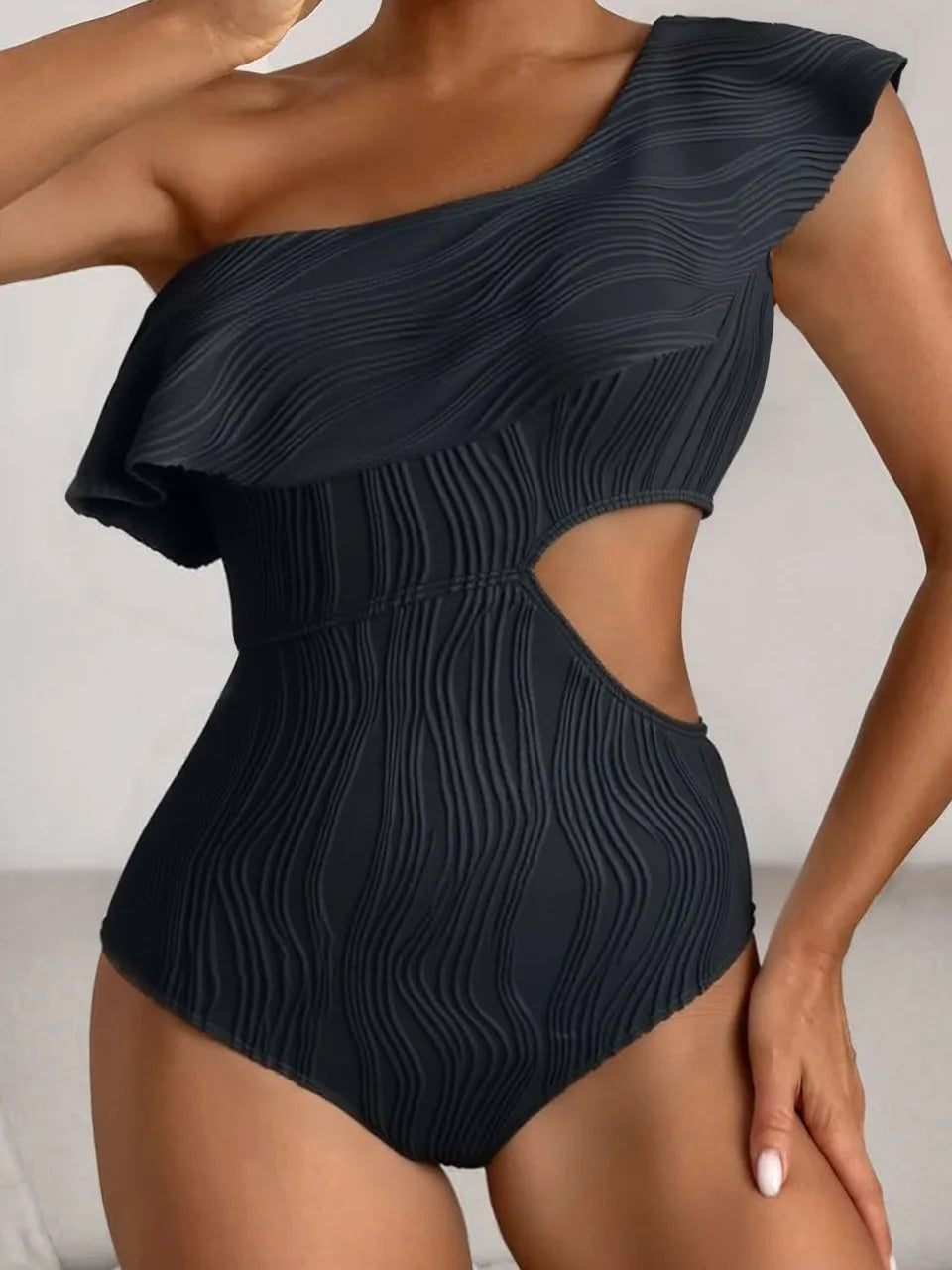 Casually Elegant Swimsuit with a Refined Edge