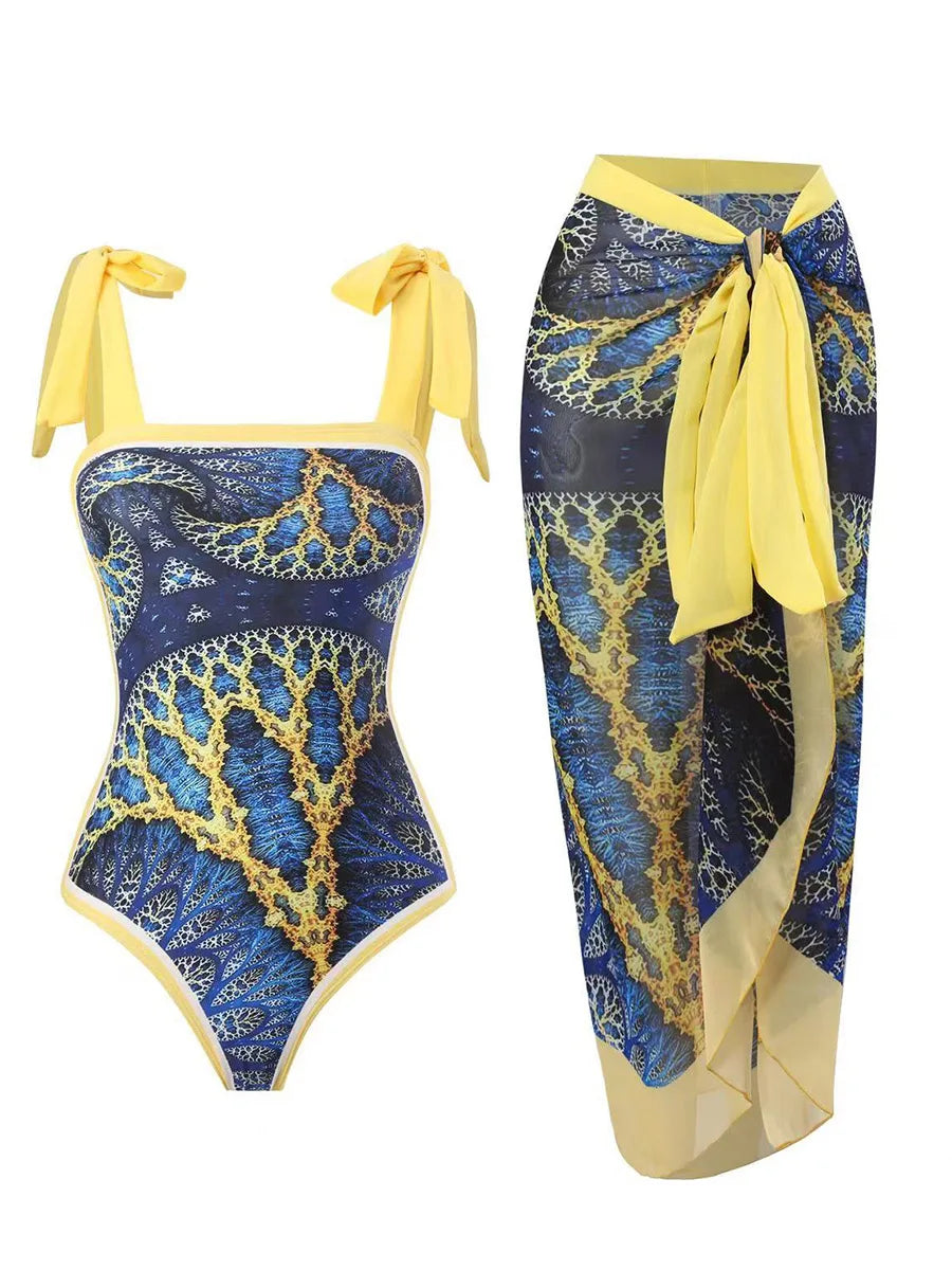 Subtly Elegant Bathing Suit with a Refined Vintage Look