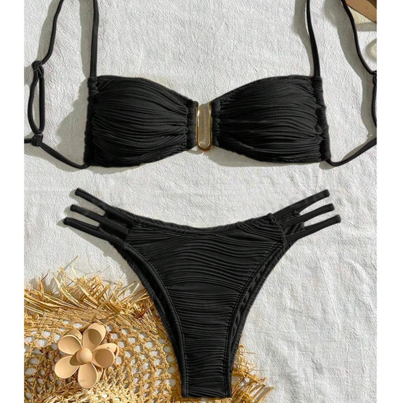 Subtly Elegant Bathing Suit with a Refined Vintage Look