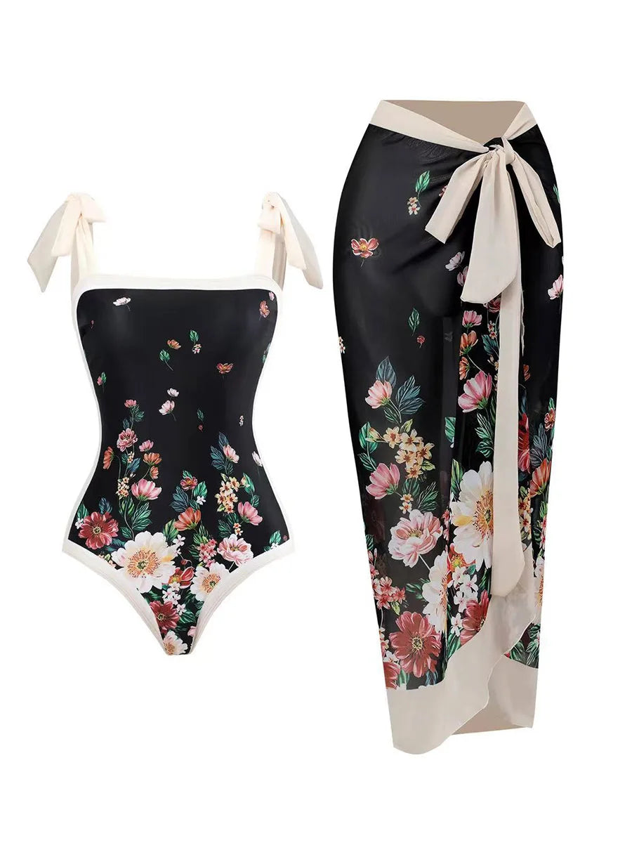 Subtly Elegant Bathing Suit with a Refined Vintage Look