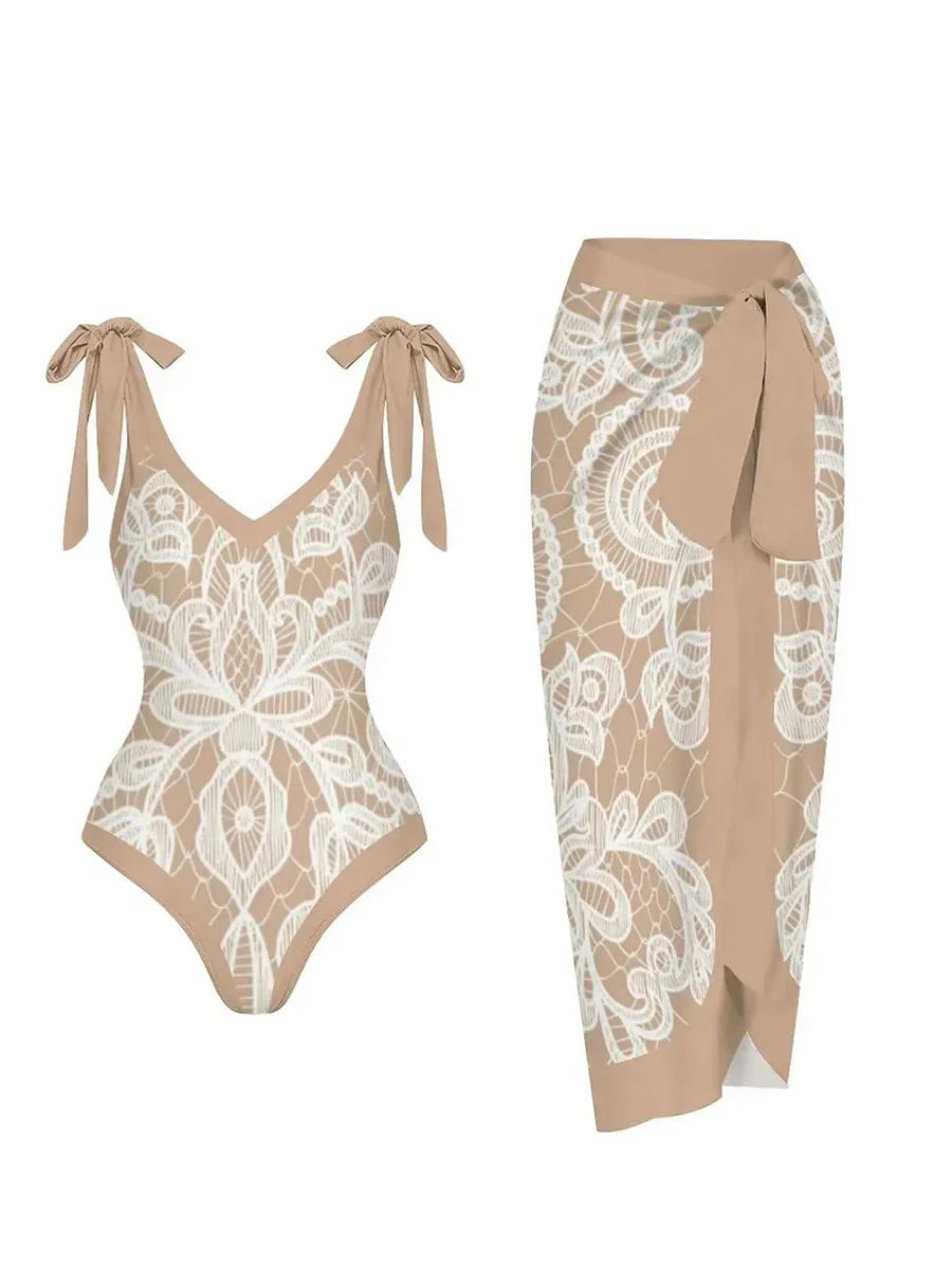 Subtly Elegant Bathing Suit with a Refined Vintage Look