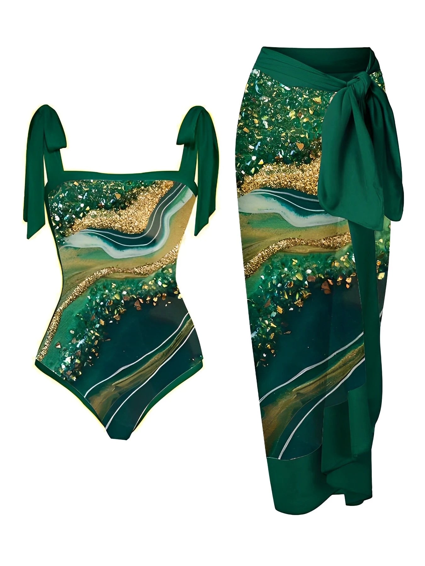Casually Elegant Swimsuit with a Refined Edge