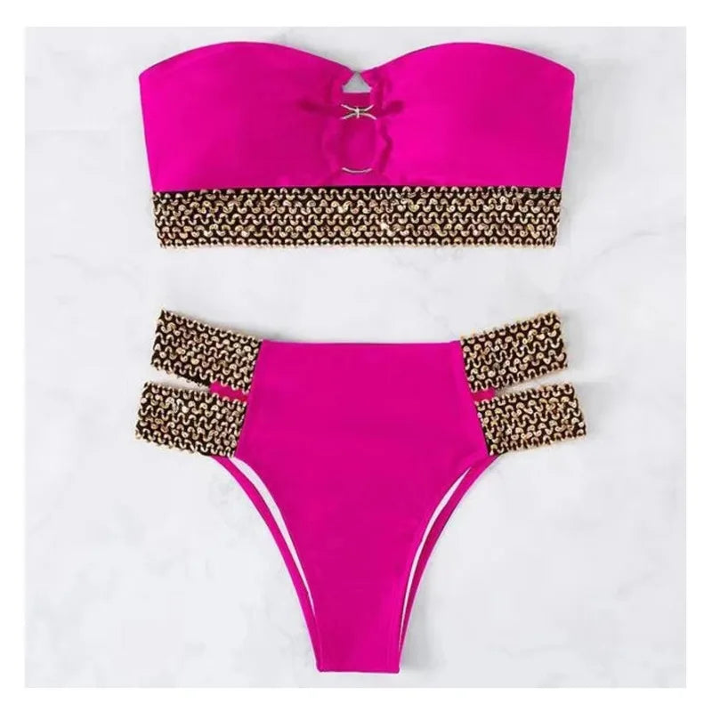 Subtly Elegant Bathing Suit with a Refined Vintage Look