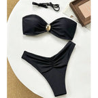 Subtly Elegant Bathing Suit with a Refined Vintage Look