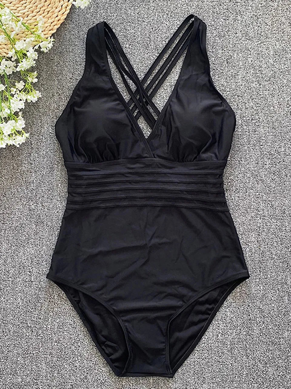 Subtly Elegant Swimsuit with a Refined Vintage Look