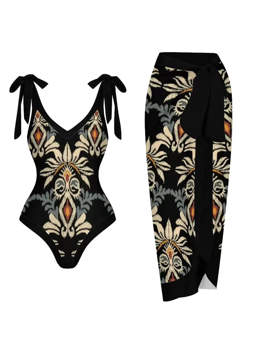 Subtly Elegant Bathing Suit with a Refined Vintage Look