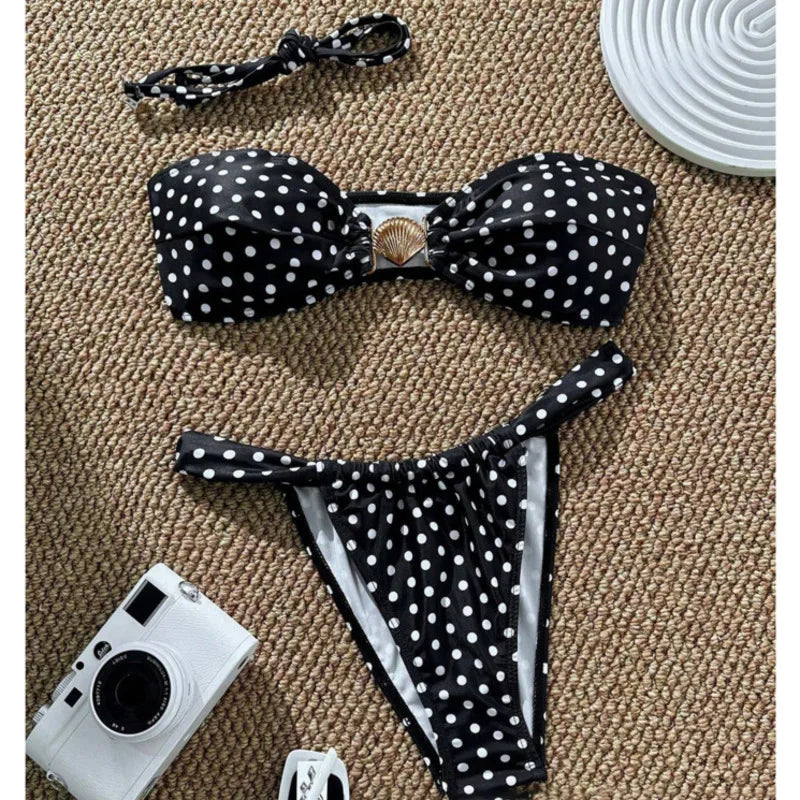 Subtly Elegant Bathing Suit with a Refined Vintage Look