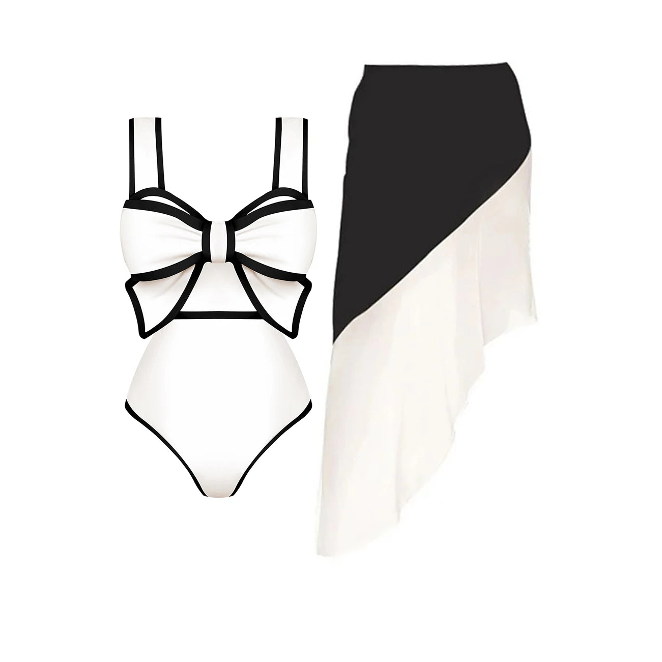 Finely Styled Bathing Suit with a Classic Vintage Look