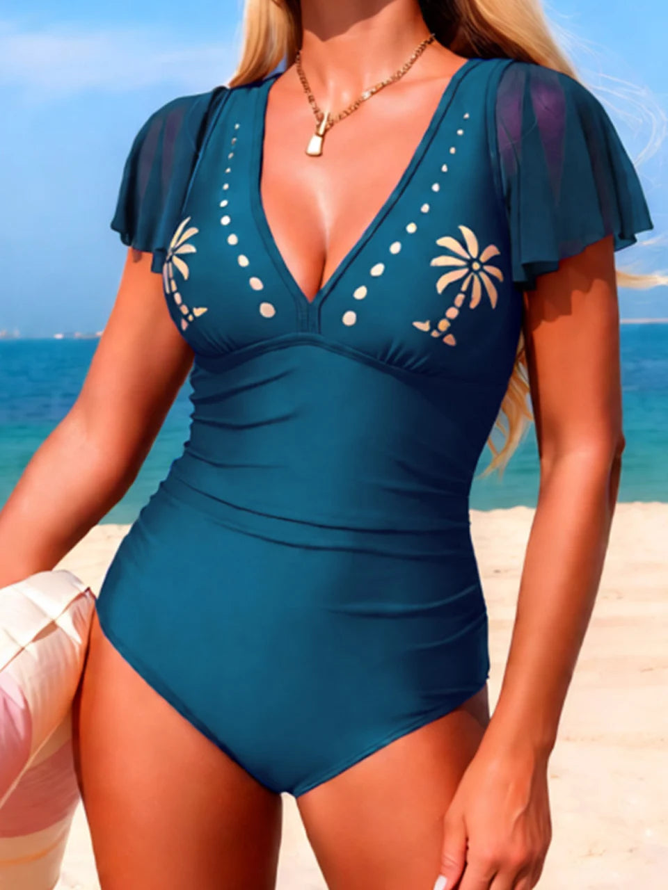 Subtly Elegant Swimsuit with a Refined Vintage Look