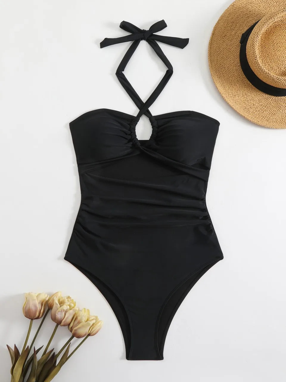 Subtly Elegant Swimsuit with a Refined Vintage Look