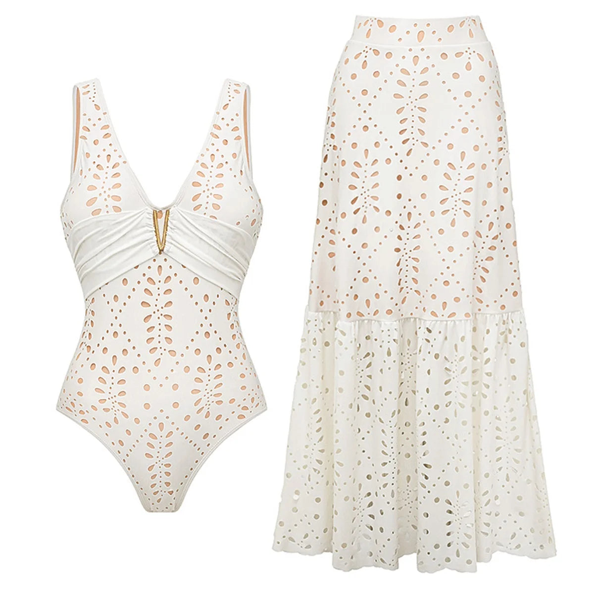 Subtly Elegant Bathing Suit with a Refined Vintage Look