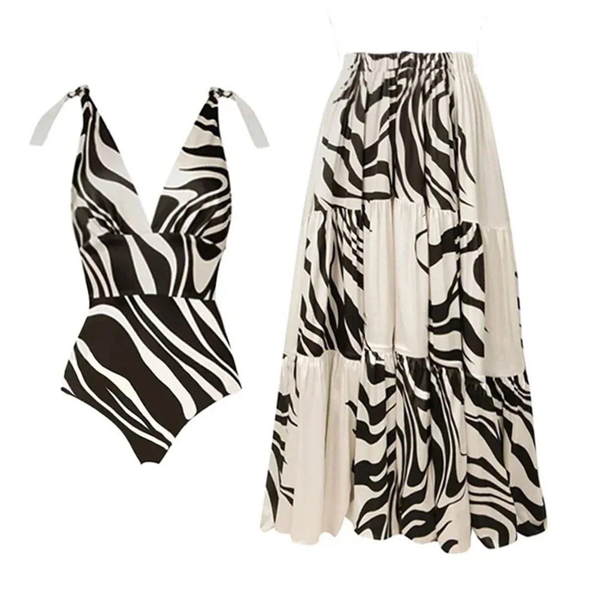 Subtly Elegant Bathing Suit with a Refined Vintage Look