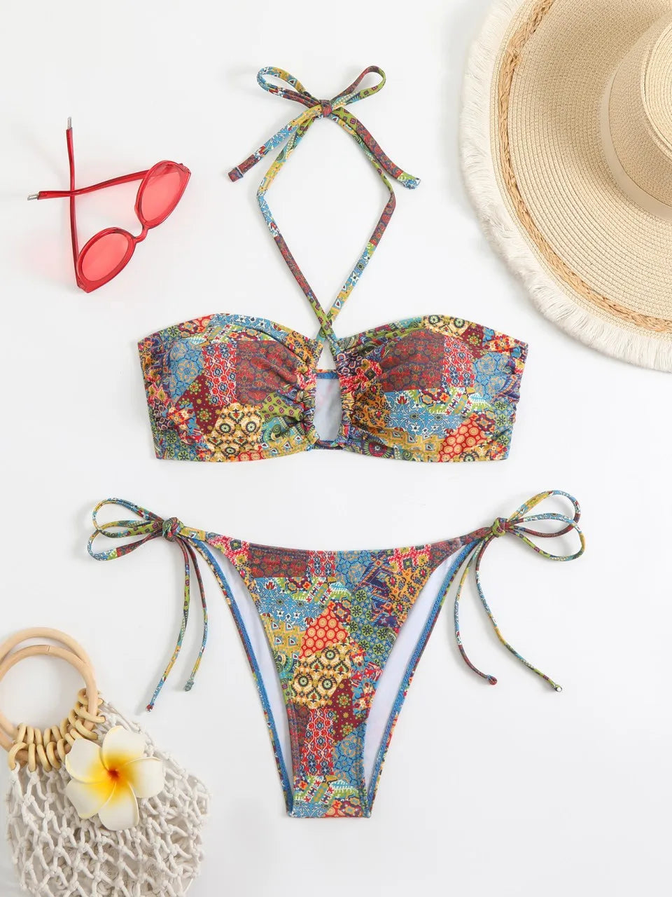 Classic Vintage Bikini with a Flattering Fit
