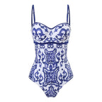 Subtly Elegant Bathing Suit with a Refined Vintage Look