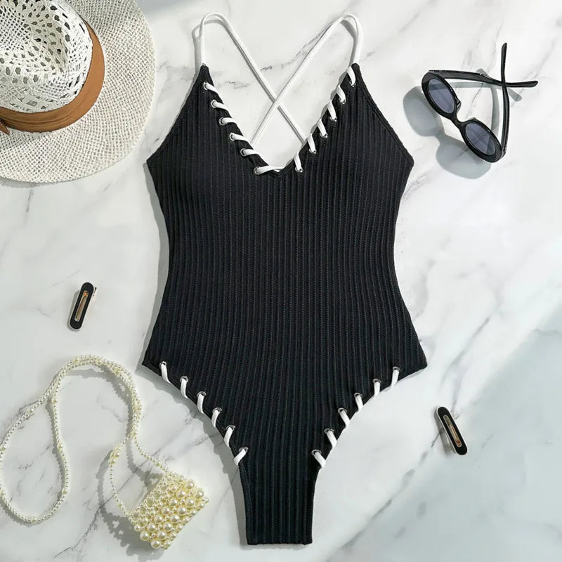 Finely Styled Bathing Suit with a Classic Vintage Look