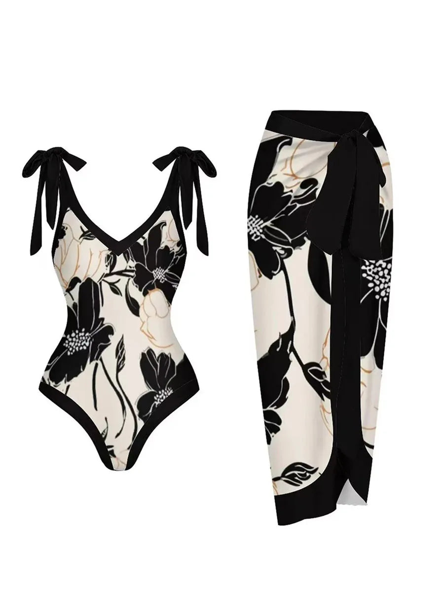 Subtly Elegant Bathing Suit with a Refined Vintage Look