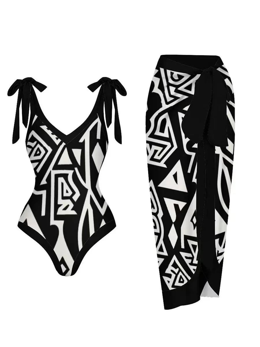 Subtly Elegant Bathing Suit with a Refined Vintage Look