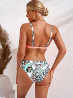 Brannon® | Stylish Fitted Bikini Set With Ruffles and Adjustable Straps