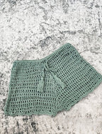 Swimwear Cover Up Stretchy Boxer Shorts Shorts Swimsuit Crochet Vacation Beach Wear Color Sleeveless Bathing Suits