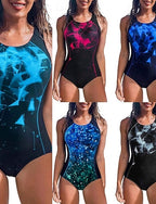 Bathing Suit Swimsuits One Pieces Gradient Uv Protection Elastic Sleeveless Swimwear Swimsuit Surfing Diving Swimming Summer
