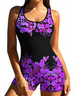 Rash Guard One Piece Surfing Suit Bathing Suit Tropical Color-blocking Zip Up With Built in Bra Removable Pad Uv Sun Protection Upf50+ Ultra Light (ul) Long Sleeve Swimwear Bodysuit