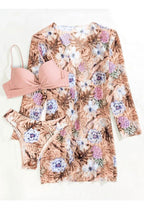 Rosalía® | Tropical Print Wrap Underwire Bikini With Cover-up