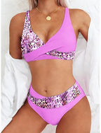 Swimwear Bikini Cheeky Swimsuit Vacation Graphic Polka Dot V Neck Sleeveless Bathing Suits