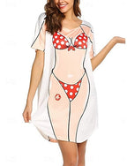 Swimdress Swimsuit Dress Vacation Beach Wear Graphic Round Neck Long Sleeve Bathing Suits