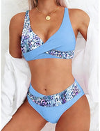 Swimwear Bikini Cheeky Swimsuit Vacation Graphic Polka Dot V Neck Sleeveless Bathing Suits