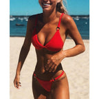 Thelma® | Two-piece Bikini Swimsuit With Gold Metal Rings and Triangular Cups