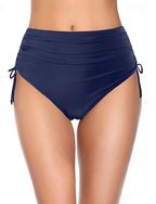 Swimwear 2 Piece Cheeky Swimsuit Drawstring Vacation Beach Wear Color Sleeveless Bathing Suits