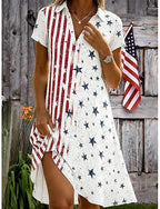 American Independence Day Swimwear Tankini 2 Piece High Waist Swimsuit Backless Vacation Beach Wear Geometric U Neck Sleeveless Bathing Suits