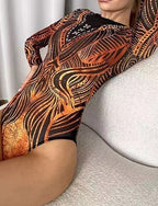 Bathing Suit Swimsuits One Pieces Elastic Long Sleeve Swimwear Surfing Beach Vacation Summer