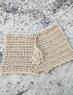 Swimwear Cover Up Stretchy Boxer Shorts Shorts Swimsuit Crochet Vacation Beach Wear Color Sleeveless Bathing Suits