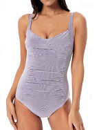 Bathing Suit Swimsuits One Pieces Colored Brief Leg Quick Dry Elastic Sleeveless Swimwear Swimsuit Surfing Beach Swimming Summer