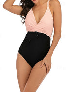 Bathing Suit Swimsuits One Pieces Stripes Uv Protection Elastic Sleeveless Swimwear Swimsuit Surfing Diving Swimming Summer
