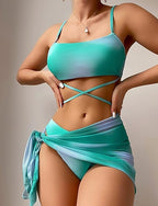 Bikini Sets Bathing Suit Swimsuits Tie Dye Uv Protection Elastic Sleeveless Swimwear Swimsuit Surfing Diving Swimming Summer