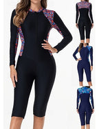 Rash Guard Bathing Suit Swimsuits Tropical Zip Up Ultra Light (ul) Uv Protection Elastic Long Sleeve Swimwear Surfing Snorkeling Spring