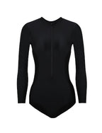Rash Guard Swimsuit Colored Front Zip Uv Sun Protection Upf50+ Quick Dry Long Sleeve Bodysuit Bathing Suit Surfing Beach Water Sports Summer