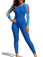 Regular Rash Guard Full Body Rash Guard Bathing Suit Abstract Tropical With Built in Bra Front Zip Uv Sun Protection Full Coverage Upf50+ Full Body Swimwear Bodysuit Surfing Canoeing