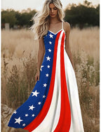 Independence Day Patriotic Swimsuits Tankini 2 Piece Boy Leg Swimsuit Backless Vacation Beach Wear Flag U Neck Sleeveless Bathing Suits