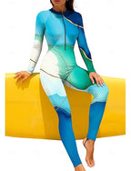 Regular Rash Guard Full Body Rash Guard Bathing Suit Geometric Marble With Built in Bra Front Zip Uv Sun Protection Full Coverage Upf50+ Full Body Swimwear Surfing Canoeing Beach Summer
