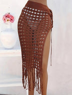 Swimwear Cover Up Swim Dress Skirt Swimsuit Cut Out Vacation Beach Wear Color Sleeveless Bathing Suits