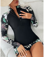 Swimwear Tankini 2 Piece Shorts Swimsuit Tummy Control High Waist Slim Vacation Beach Wear High Neck Long Sleeve Bathing Suits